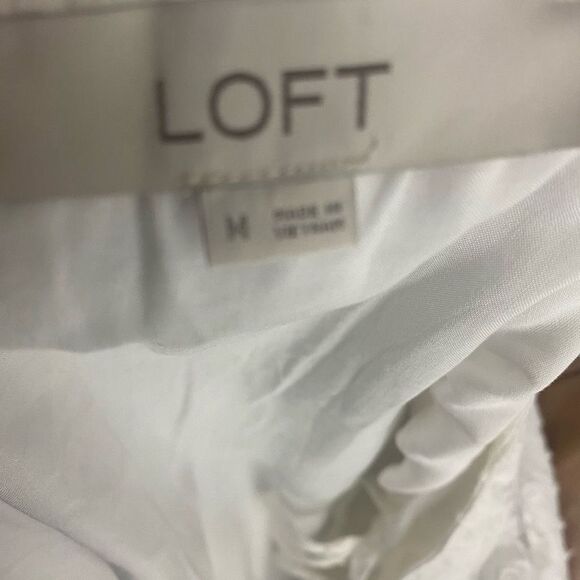 Loft White Eyelet Layered Sleeveless Dress - Picture 4 of 5